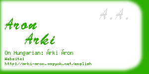 aron arki business card